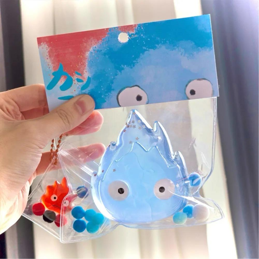 Keychain Fire Doll Squeeze Toys Calcifer Creative Cute SqueezeToy Mini Anime Squeeze Bag  Children