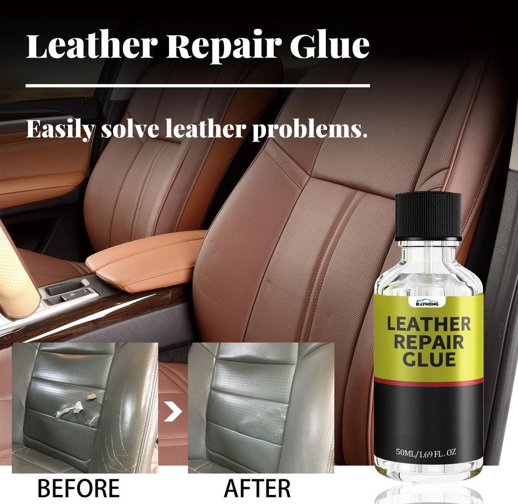 RAYHONG Automotive Lederreparaturlösung 30/50ml Repariert Kratzer und Risse, stellt Glanz wieder her, bietet dauerhaften Schutz