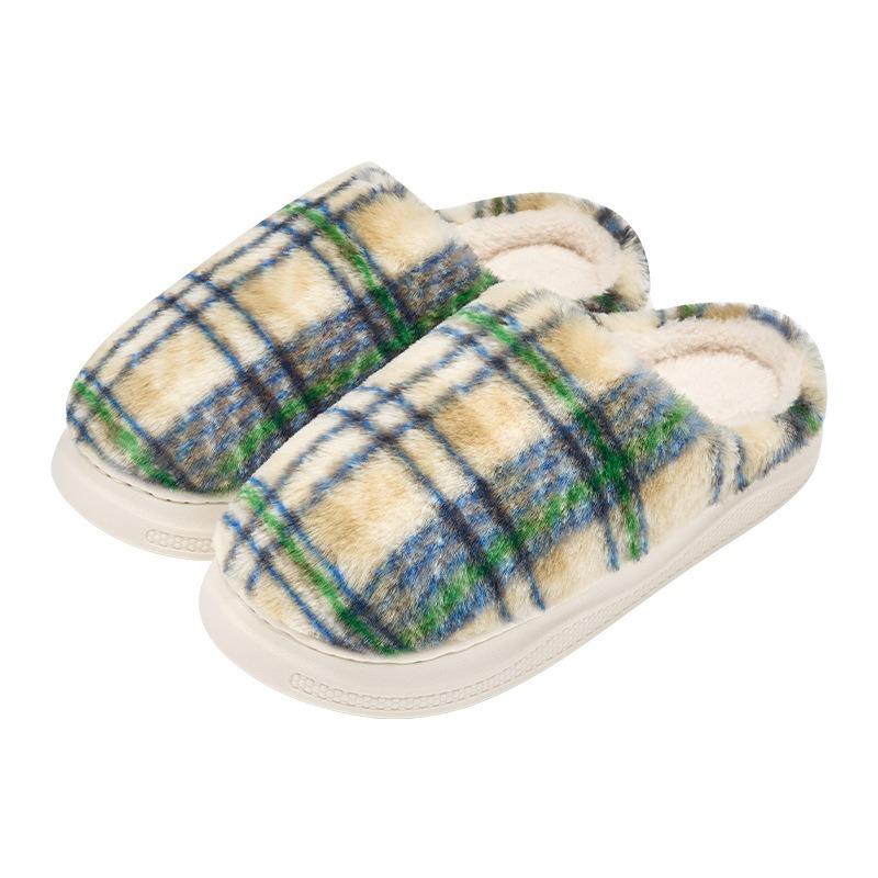 Cotton Slippers Women's Winter New Indoor Home Warm Plush Slippers Men's Home Autumn and Winter