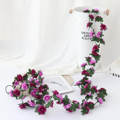 2 Pcs Rose Garlands Artificial Rose Vines Faux Flower Garlands Party Decor Props for Wall Decoration Backdrop Wedding Garden