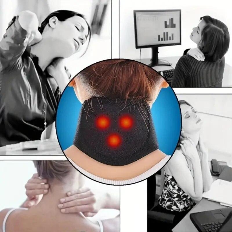 1pc Neck Heating Pad Self Heating Neck Protection Massager Can Heat And Wrap The Neck Support Brace Self-Heating Neck Collar