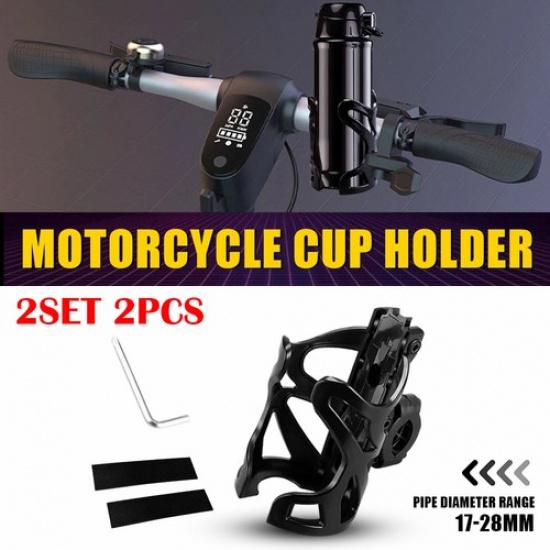 2X Motorcycle Cup Holder Drink Holder Water Bottle Holder Universal For ATV Bike