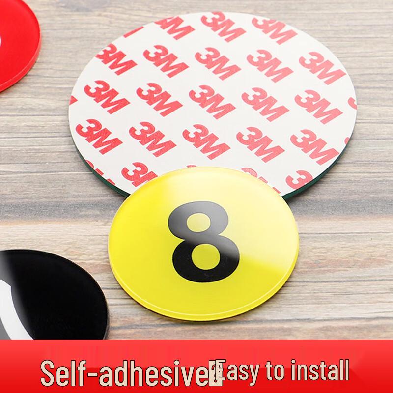 Round Acrylic Adhesive Number Plate