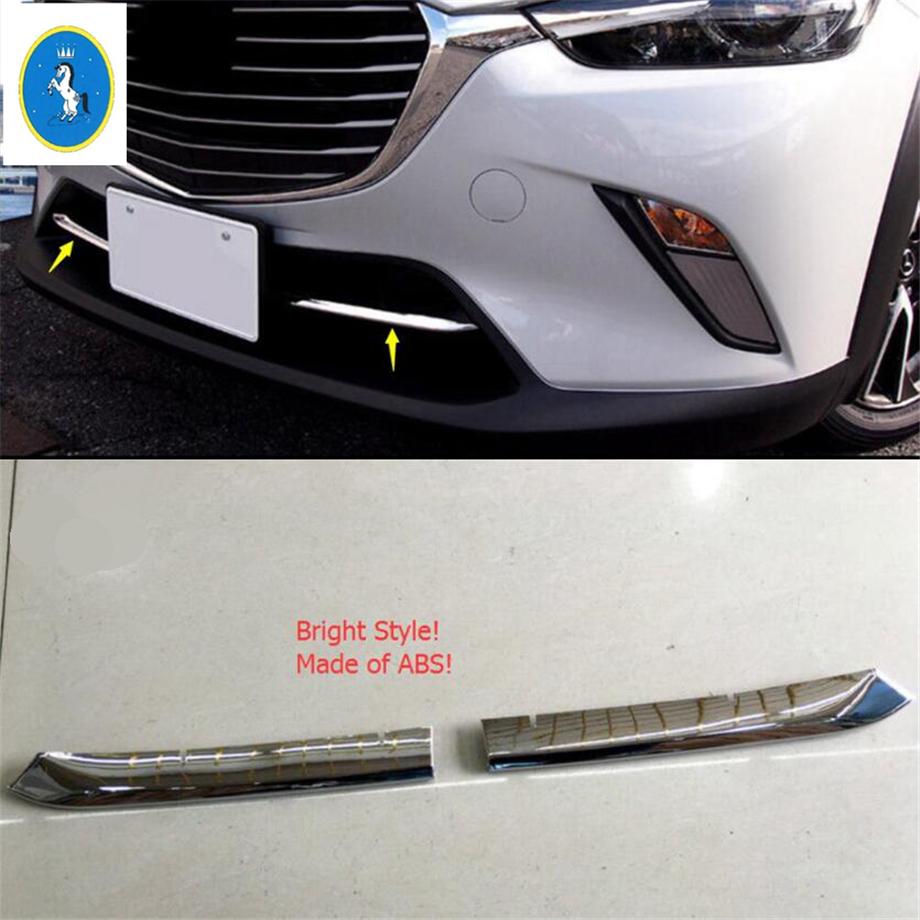 Car Front Grille / Rearview Mirror / Rear Bumper Fog Lights Lamps Cover Trim For Mazda CX-3 CX3 2015 -  Exterior Accessories