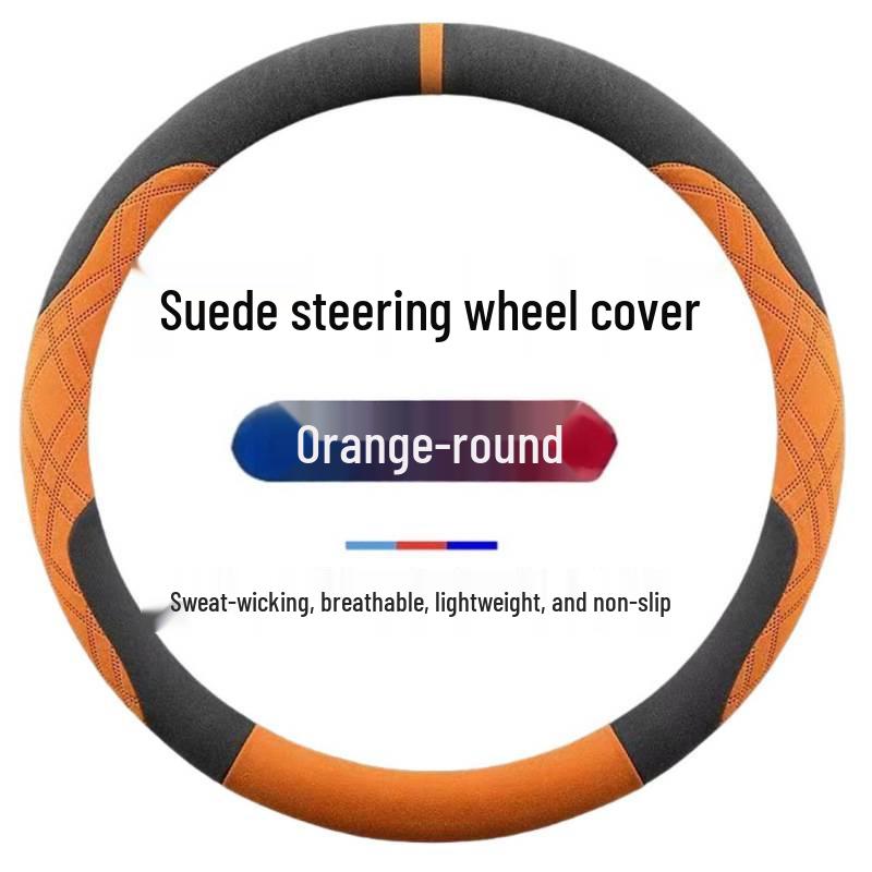 Suede Steering Wheel Cover for Toyota: Corolla, Levin, Asia Dragon, Rui Rongfang, Camry, Weifeng, Highlander