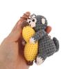Cute Crochet Monkey Banana Keychain Handmade Knitted Animal Bag Charm Backpack Pendant Key Holder Lovely Gifts
