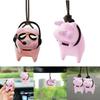 Ornamenti Appesi Maialino Sul Retrovisore dell'Auto Ciondolo per Auto Regali Divertenti
