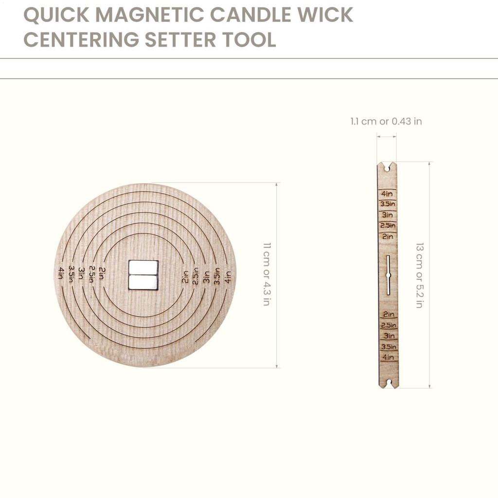 Wick Centering Tool Wick Stabilizer Candle Making Tool 2 Pieces Wooden Crafting Equipment Time-Saving for Home Fragrance