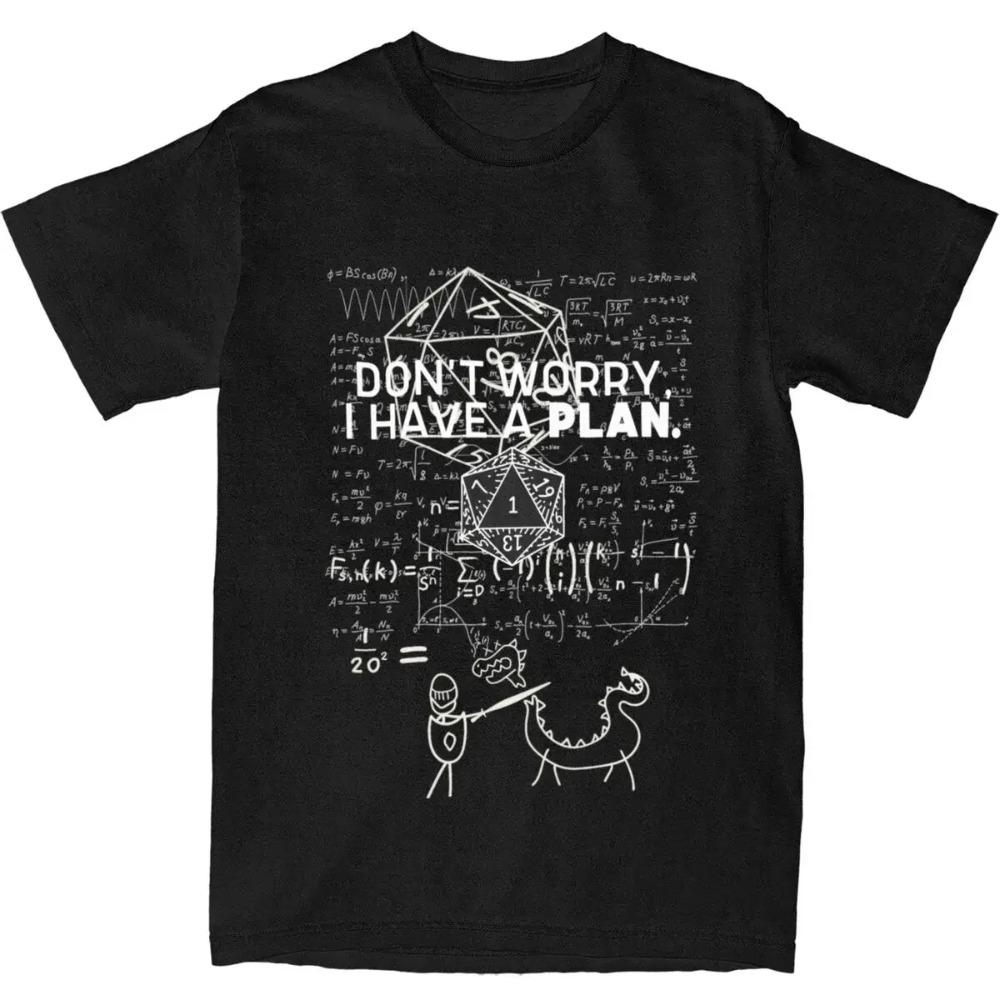 Dungeon Dragon D20 Würfel Herren Damen T-Shirts Dnd Spiel Ich habe einen Plan Accessoires Lustige T-Shirts T-Shirts Geschenk Kleidung