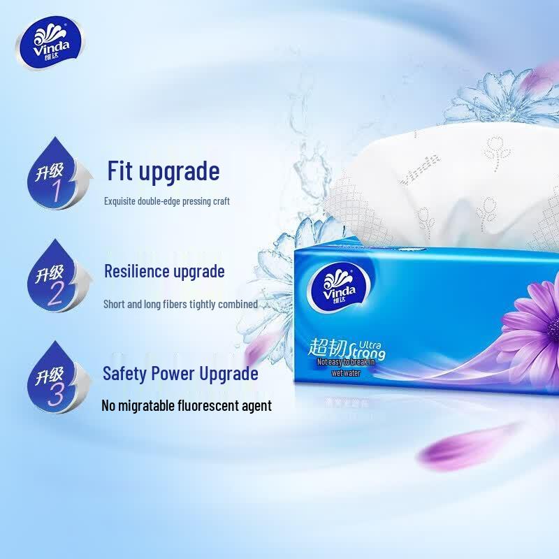 Vinda Super Tough 3-Ply Facial Tissues