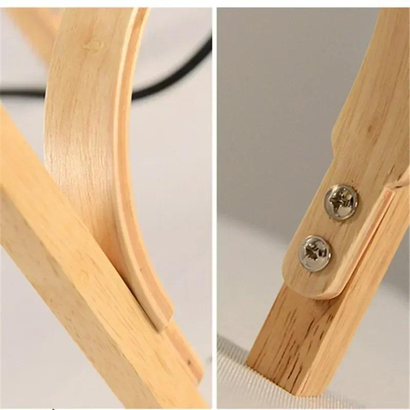 Modern LED Floor Lamp Wood Table Light Living Room Study Bedroom Bedside Lamp Bedroom Home Restaurant Decor Atmosphere Light