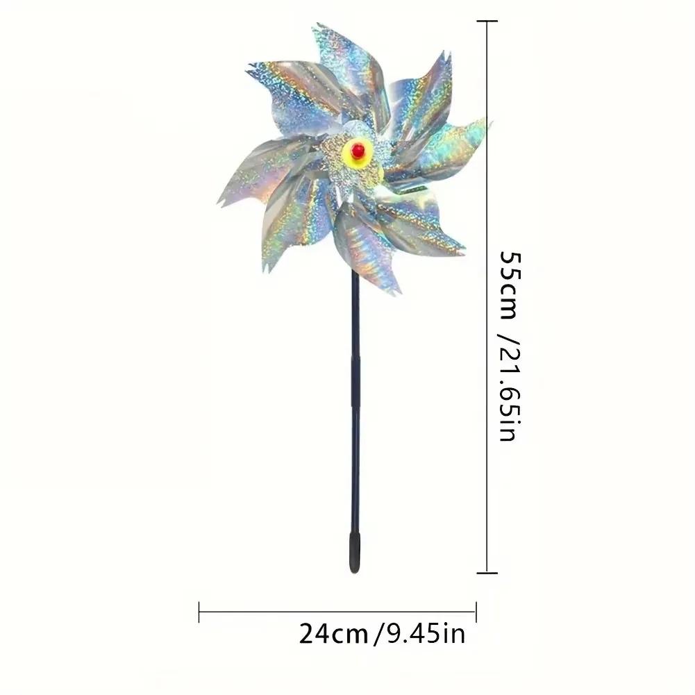 5PCS Bird Repeller Reflective Windmill Bird Repellent Anti Birds Windmill Spinner Child Windmill Garden Orchard Protection