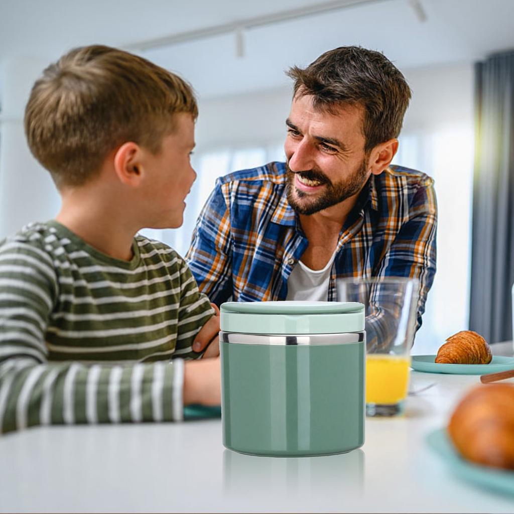 Rozsdamentes Acél Hőszigetelt Ebédlődoboz, 21 Oz Széles Szájú Élelmiszertároló Termoszok Vákuumszigetelt Étel Leveses Üveg Gyerekeknek Felnőtteknek