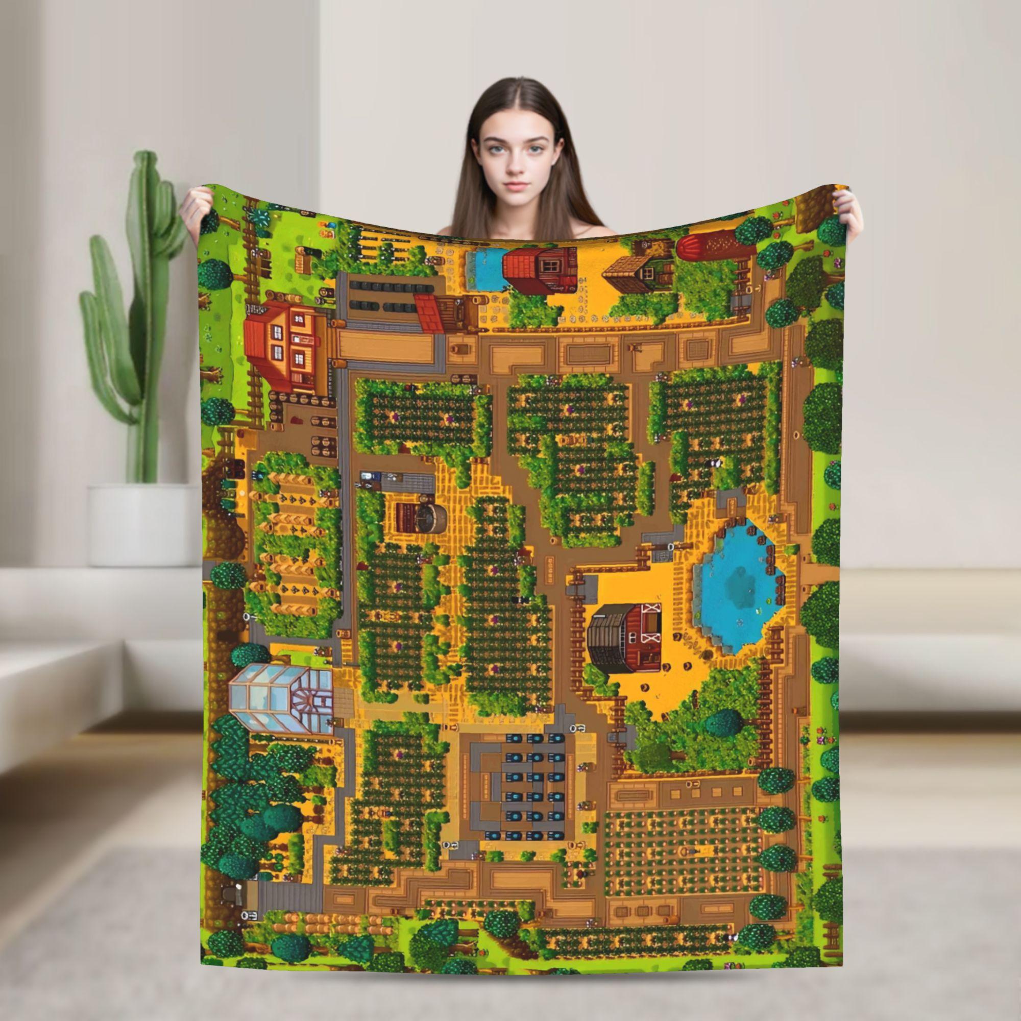 

Stardew Valley Животные Курица Супер Теплые Одеяла Дорожные Плюшевые Постельные Принадлежности Пледы Новинка Диван Фланелевое Покрывало Чехол для Дивана-Кровати 30x40in