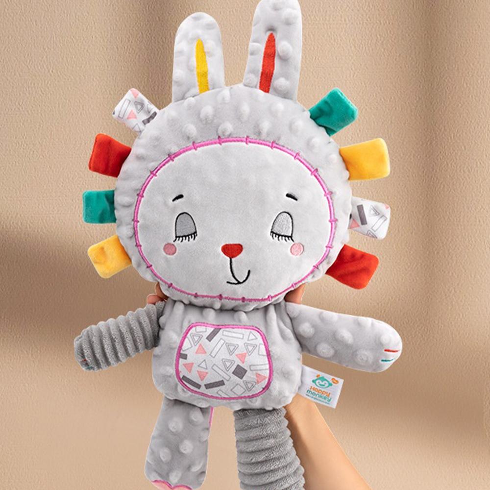NEW Lovey Elephant Plush Bell Rattles Toy Baby Tags Stuffed Animal Soft Toy Built-in Sensory Toy for Newborn Toddler Infant Gift