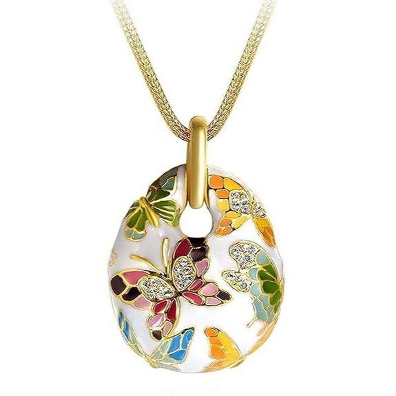 Jewellery Sets for Women Enamel Necklace Pendant Jewellery Set with Earrings For Girls/Women