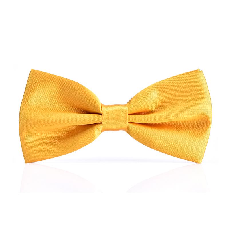 Men's Solid Color Shiny Polyester Silk Bow Tie - Multiple Colors for Weddings and Formal Wear