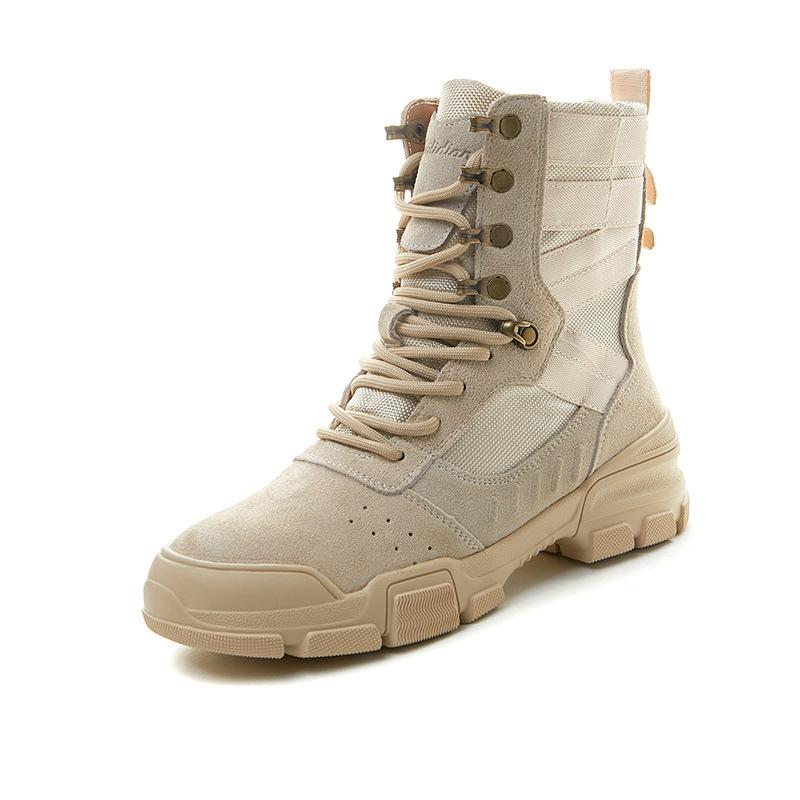 Martin Boots Women's New Anti-velvet Leather Platform Short Boots Non-slip and Wear-resistant Hiking Hiking Shoes