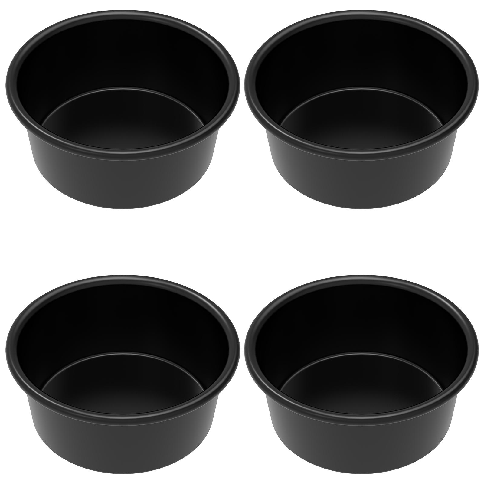 

4Pcs Round Cake Mold Nonstick 4 Aluminum Alloy Cake Tin One Piece Design Cake Pan Kitchen Baking Utensils for Oven Air Fryer