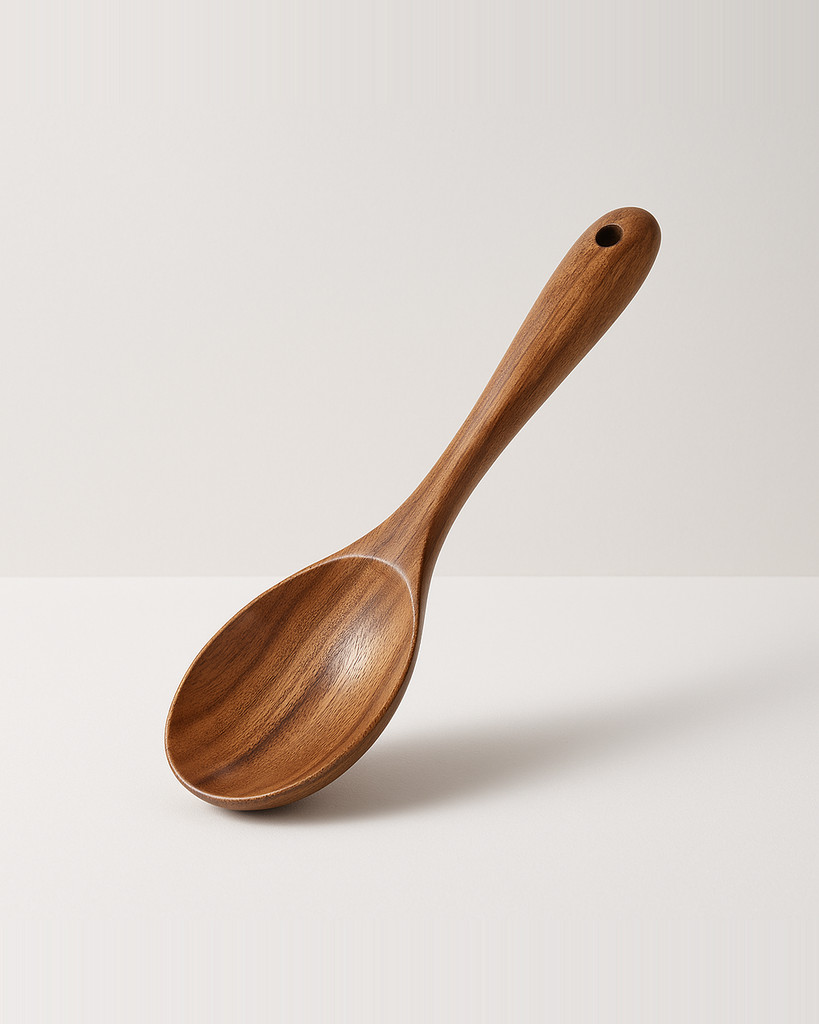 1Pc Wooden Salad Spoon Fork Natural Wood Kitchen Spoon Soup Ladle Long Handle Large Serving Spoon Set Salad Server Wood Utensils