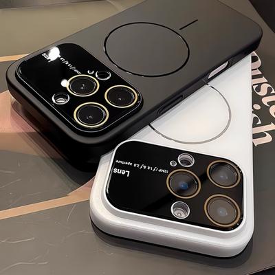 Luxus-Kamera Großes Fenster Für Magsafe Handyhülle für iPhone 17 Air 16 14 15 13 12 11 17 Pro Max Magnetisch Stoßfest Hartschalen-Cover