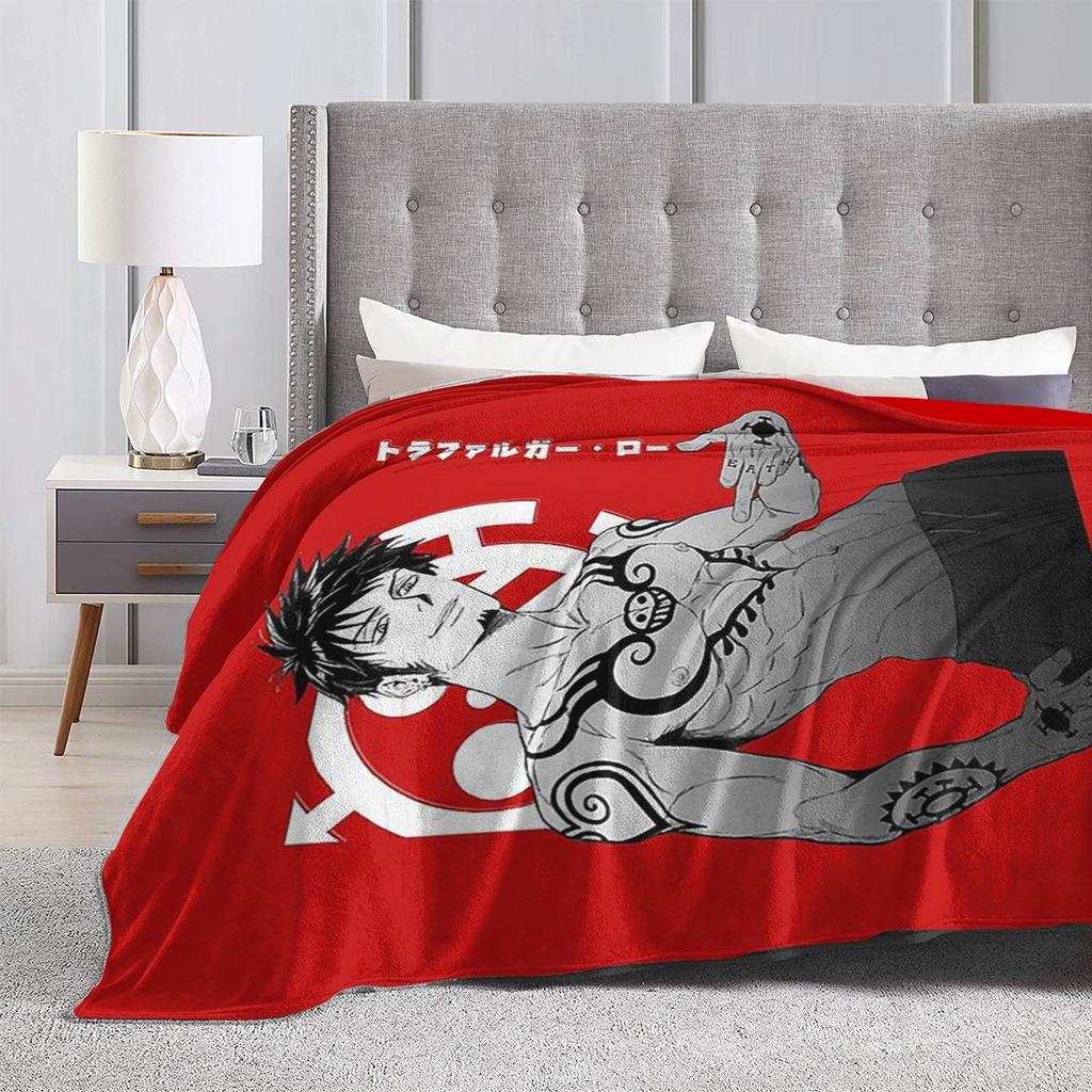 Coperta Trafalgar Law Morbida Calda in Flanella Plaid Peluche per Letto Soggiorno Picnic Viaggio Casa Divano