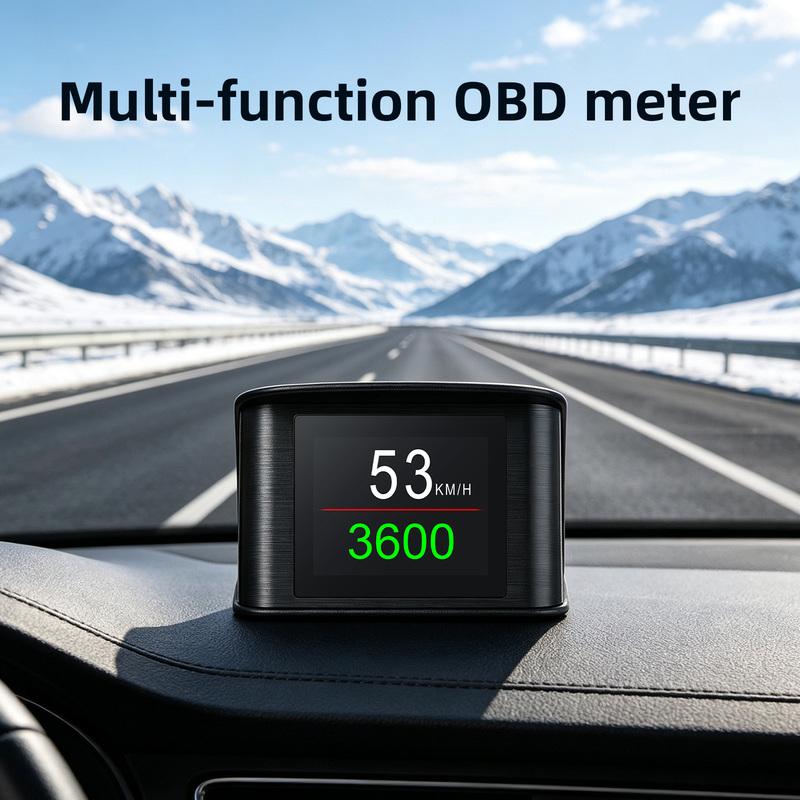 P10 OBD2 HUD Car Head Up Display Digital Speedometer Tachometer Auto On-board Computer With Speed RPM Temperature Voltage Alarm