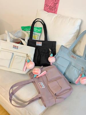 College-Studenten nehmen an Kursen teil, Tragetaschen, Taschen mit großem Fassungsvermögen, einfache und vielseitige tragbare Schultertaschen für den Sommer für Damen