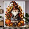 2pcs HD Wearing Hat Old Pumpkin Sunflower Decorative Curtain Yellow Tie Digital Printed Curtain Home Decoration Style Decorat