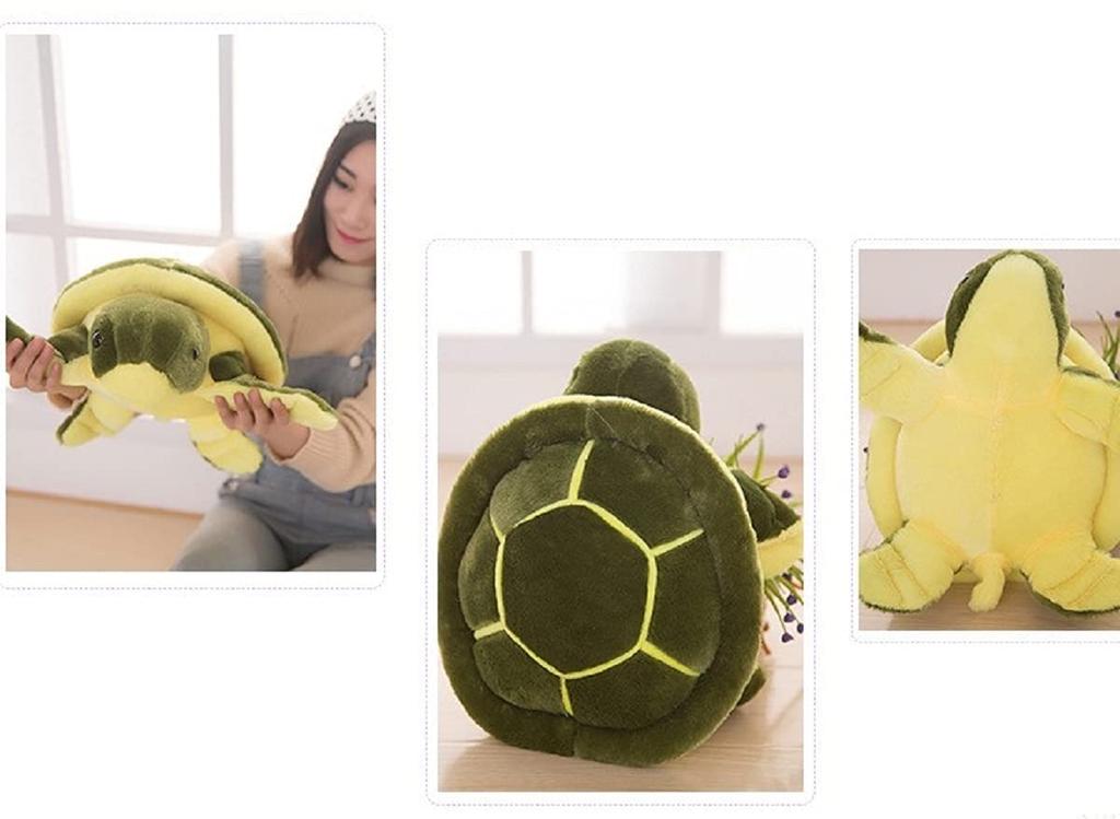 Myk havskilpadde kroppspute, en avslappende gave til barn, kjærester, besteforeldre eller hvem som helst som elsker en kjæreste eller kjæreste. (34cm)
