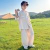 Boys' Summer 2026 Casual Korean Style Two-Piece Set – Short Sleeve & Long Pants