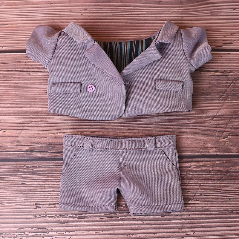 For 15cm 20cm Plush Cotton Doll Clothes Formal Suit Pants Set Plush Stuffed Doll Outfit Accessories Changjing Dress Game Toys