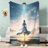 Yuuki Asuna Sword Art Online Throw Lightweight G Flannel Blanket Soft Skinfriendly for Summer Cooling