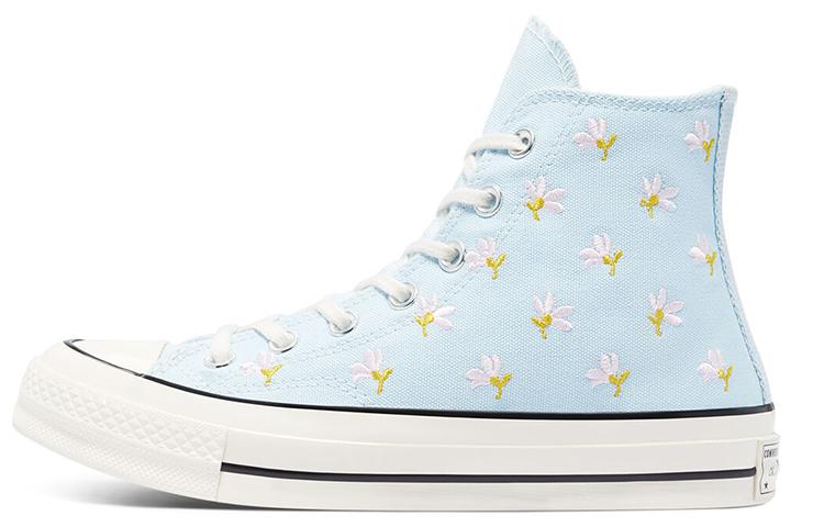 Converse Wmns Chuck 70 High  Embroidered Floral Print - Chambray Blue  36