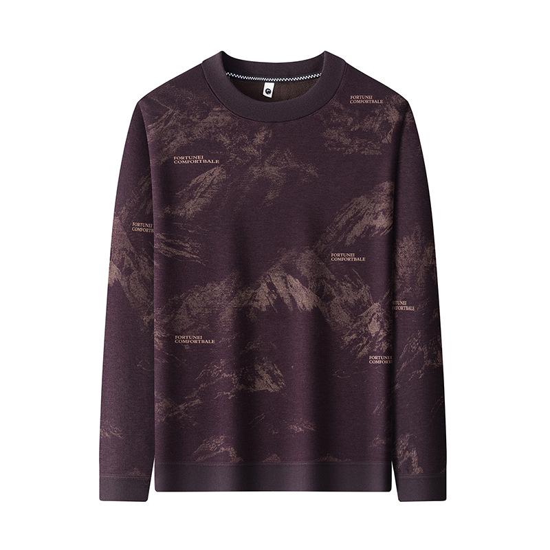 Fleece-Lined Men's Winter Hoodie 2025: Trendy, Warm, Round Neck, Long Sleeve Casual Top