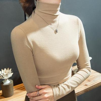 Camicetta calda da donna invernale pullover dolcevita camicia con fondo spesso per donna