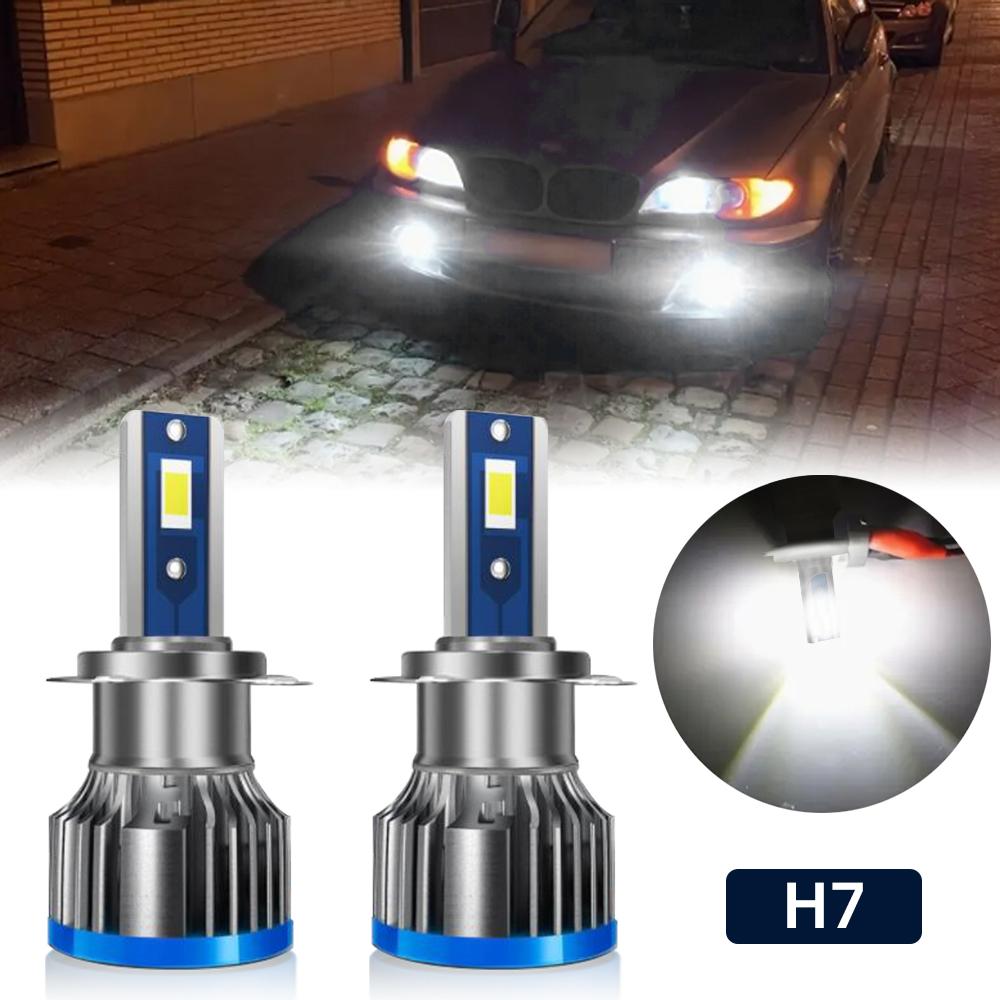 2pcs H7 single beam LED Headlight Bulb 150W 25000LM LED Headlights IP68 Waterproof 6000K White for 12V Car Front headlights