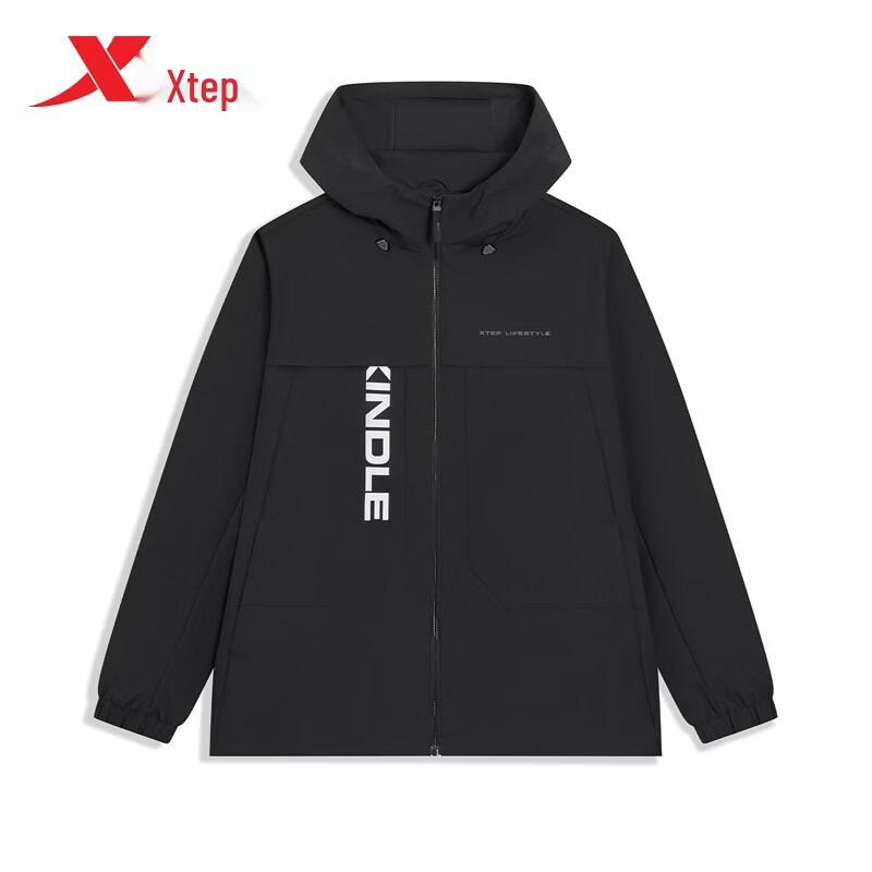 Мужская теплая спортивная ветровка Xtep с капюшоном XL