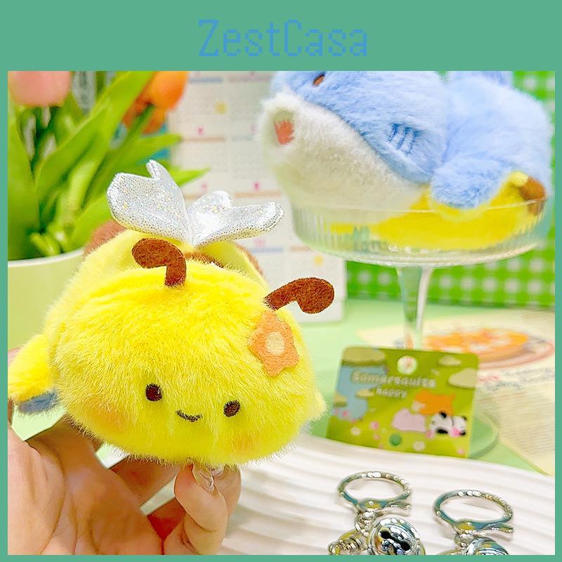 Keychain Colorful Plush With Bee Transforming Into Shark And Turtle Ideal For Kids Adults And
