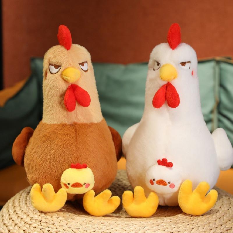 InCreative Funny Big Cock Plush Toy Doll Cute Chicken Doll Chicken Doll Chicken Couple Birthday Gift Plush