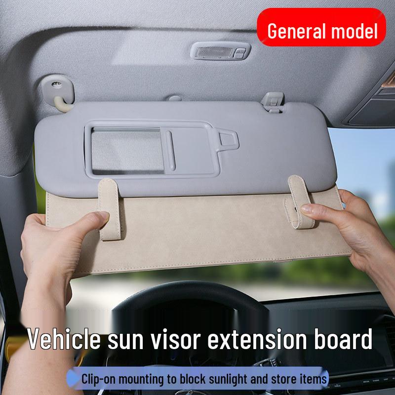 Adjustable Car Sun Visor Extension with Anti-Glare Shield and Storage Bag
