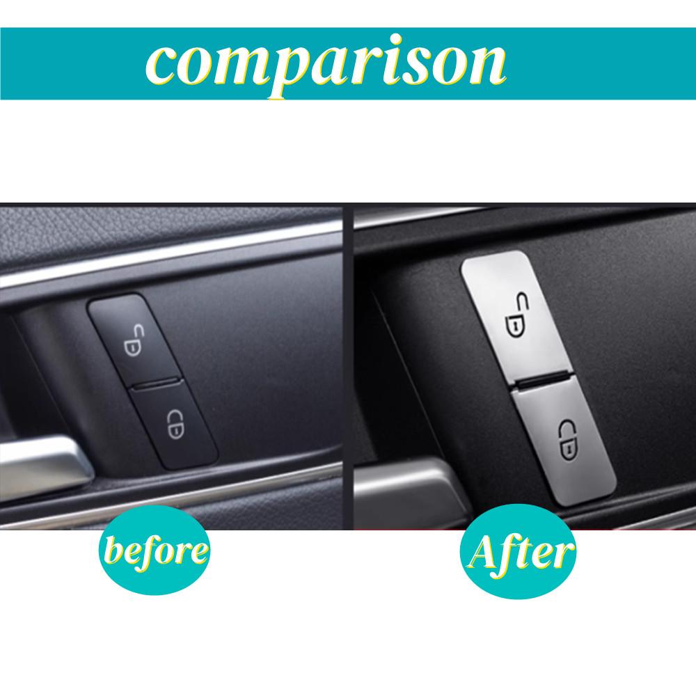 2025 Hot Racing Grills ABS Car Styling Door Unlock Buttons Trim Cover Stickers For Mercedes Benz A B C E GLA CLA GLK GLE CLS ML