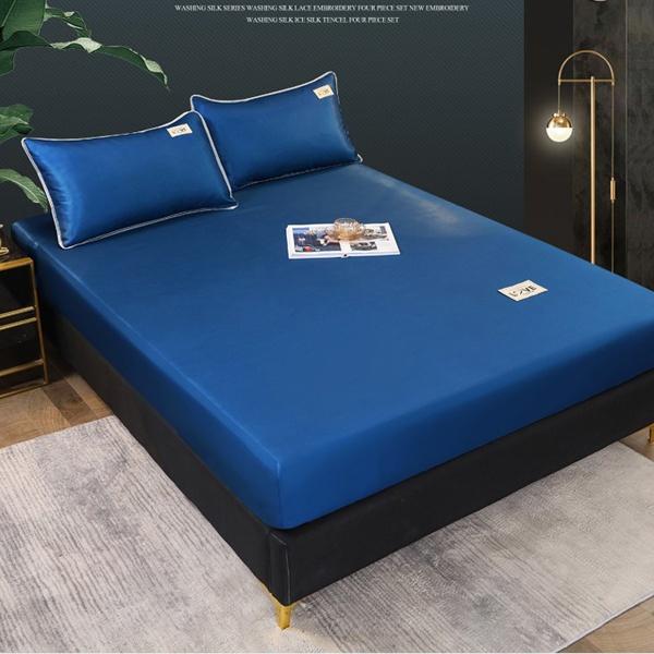 3 pezzi Set biancheria da letto in seta Set di biancheria da letto di lusso per bambini Twin Completo Queen King Size Lenzuola Set Lenzuola in raso Federe Biancheria da letto Lenzuola piatte con angoli