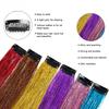 Clip In Hair Tinsel Silver Red Hair Tinsel Heat Resistant Fairy Hair Tinsel Clip In Glitter Hair Extensions For Women Girls