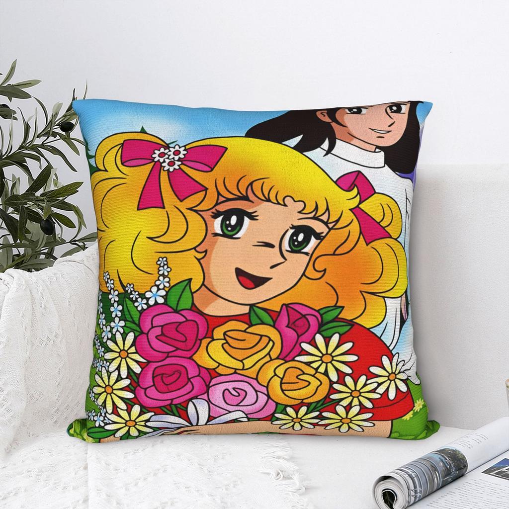 Pillow Cover Anime Manga Candy Candy Retro Trendy Pillow Case For Living Room Bed Chair Pillowcases