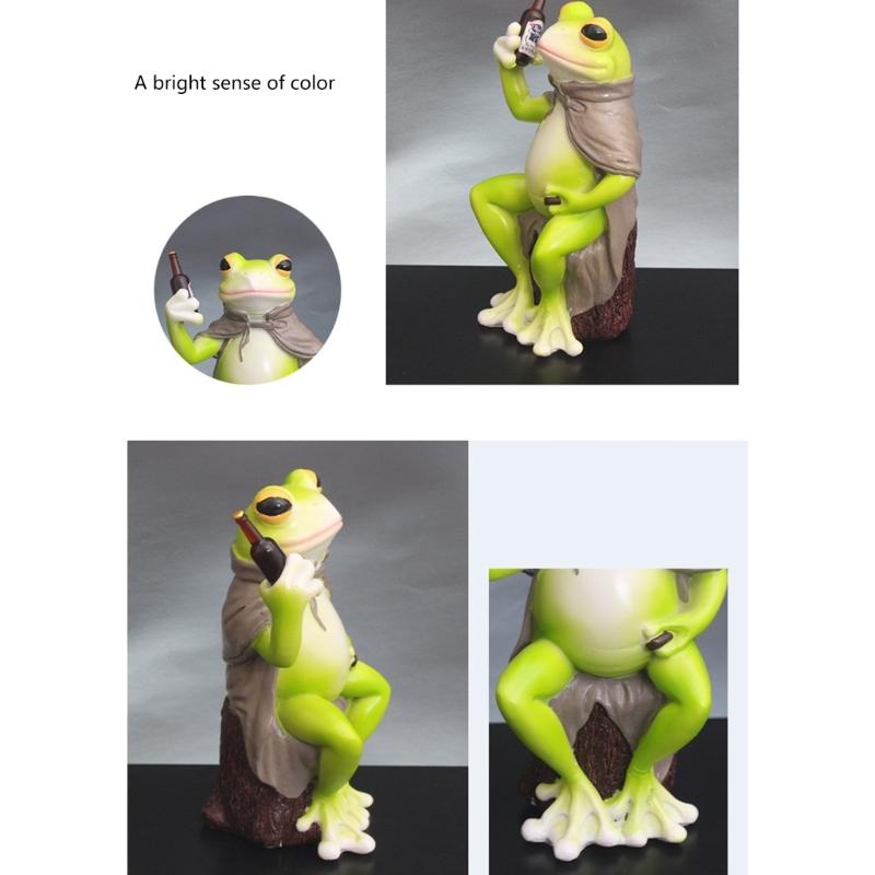 Handcrafted Frogs Statue Weather Resistant Resins Figurine For Yard Decoration Indoor and Outdoor Home Decors Ornament