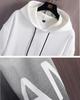 Long Sleeve Gradient Stylish Loose Popular Streetwear [foveitaa] Men's Hoodie, Pullover, Fall/Winter, Fit, Hooded, Top, White-2XL