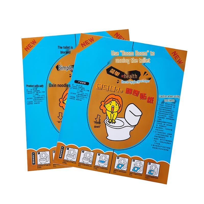 

Стикер для прочистки унитаза под сильным давлением для домашних ванных комнат синий