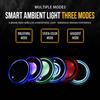 7 Colors Car Illuminated Cup Mat Intelligent Sensing Ambient Light Coaster  Vehicle Decoration