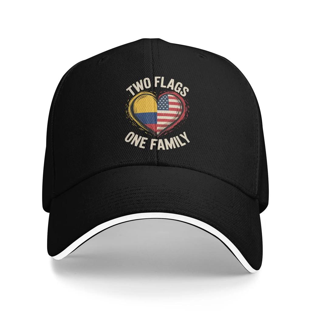Vintage Colombia Flag Golf Cap Unisex Headwear Outdoor Travel Adjustable Fit Sun Caps